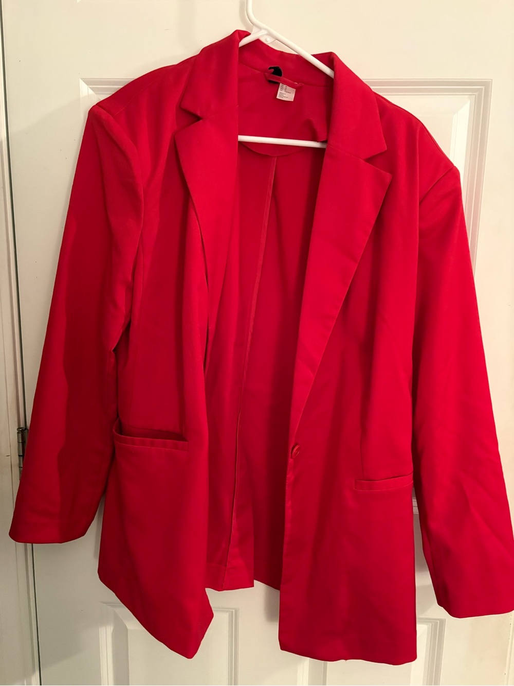 H&M Bright Red Open-Front Blazer